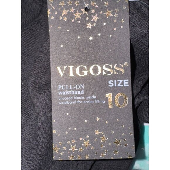 Vigoss Kids Black dog  Embroidered Leggings 10 - Picture 6 of 8